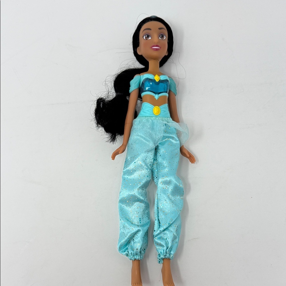 Disney Princess Jasmine Barbie Doll in Sparkling Aqua Outfit 11 “. (No Shoes) - Picture 4 of 8
